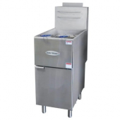 Serv-Ware - Fryer, 40 Lb Natural Gas Full Pot Fryer, 15.5x30.2x46.5, 90000 BTU, each