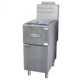 Serv-Ware - Fryer, 40 Lb Natural Gas Full Pot Fryer, 15.5x30.2x46.5, 90000 BTU, each