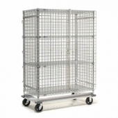 Nexel - Security Unit, Heavy Duty 48x24x70 with Poly-Z-Brite Clear Epoxy Over Zinc Plate, 1400 Lb Ca