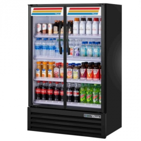 True - Refrigerated Visual Glass Door Merchandiser with 2 Doors and 4 Shelves, 36x21.375x54.875, eac