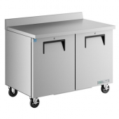 True - Worktop Refrigerator with 3.6&quot; Backsplash, 2 Doors and 4 Shelves, 48.375x31.125x39.5 Stainles