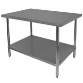 GSW - Work Table, Commercial 72x24x35 Stainless Steel Top with Galvanized Undershelf, each