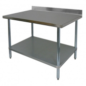 GSW - Work Table, 30x72x35 Stainless Steel with 4&quot; Rear Upturn