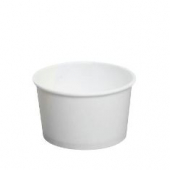 Hot/Cold Paper Food Container, 4 oz White, 1000 count