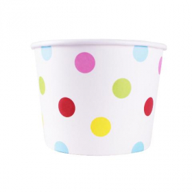 Karat - Hot/Cold Paper Food Container, 12 oz Dots