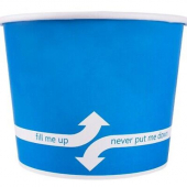 Karat - Hot/Cold Paper Food Container, 16 oz Blue, 1000 count