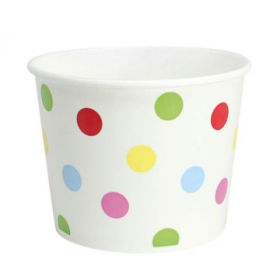 Karat - Hot/Cold Paper Food Container, 16 oz Dots