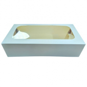 Cake/Bakery Box with Window Top, 9x4.5x2.25 White, 200 count