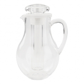 Winco - Water Pitcher with Ice Tube Core, 64 oz Clear PC Plastic