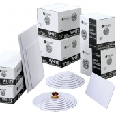 Cake Pad Wrap Around, 12&quot; White Double Wall, 50 count