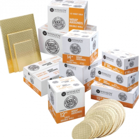Cake Circle Wrap Around, 14&quot; Gold Double Wall, 50 count