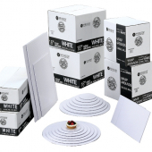 Cake Circle Wrap Around, 6&quot; White Double Wall, 50 count