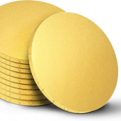 Cake Pad Wrap Around, 8&quot; Round Gold, 50 count