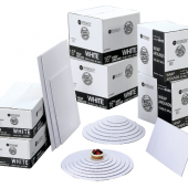 Cake Circle Wrap Around, 8&quot; White Double Wall, 50 count