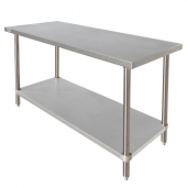 GSW - Work Table, Commercial 18x48x35 Stainless Steel Top with Galvanized Undershelf, each