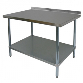 GSW - Work Table, 24x30x35 Stainless Steel Top with 1/5&quot; Rear Upturn and Galvanized Undershelf, each