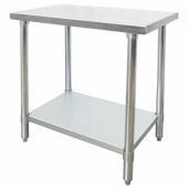 GSW - Work Table, Economy 24x12x35 Stainless Steel Top with Galvanized Undershelf, each