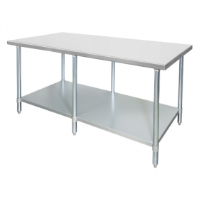 GSW - Work Table, Economy 30x60x35 Stainless Steel Top with Galvanized Undershelf, each