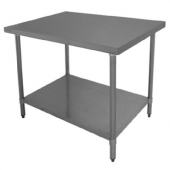 GSW - Work Table, Economy 36x24x35 Stainless Steel Open Base with Undershelf, each