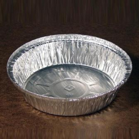 Pactiv - Aluminum Round Container - 7&quot; with Hemmed Edge