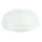 Yocup - Flat Top Dome Lid with No Hole, Fits 24-40 oz Compostable Round Bowls, Clear PET, 300 count