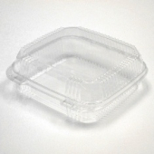 Pactiv - Food Container, 1 Compartment Hinged Smartlock Clear Plastic, 8x8.5x3