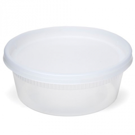 Pactiv/Newspring - Deli Container Combo, 8 oz Round Translucent Plastic, 240 count