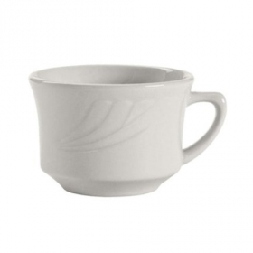 Tuxton - Porcelain White Short Cup Mug, 7 oz White Porcelain, 36 count