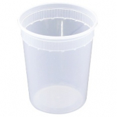 Deli Container/Lid, 32 oz Clear Plastic, 4.55x5.55