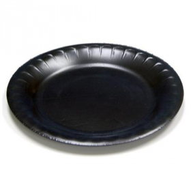 Pactiv - Plate, 7" Black Laminated Foam