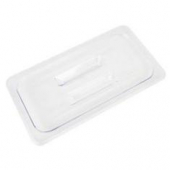 Winco - Food Pan Solid Cover, 1/3 Size Clear PC Plastic