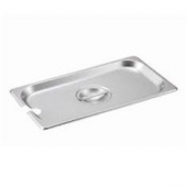 Winco - Steam Table Pan Cover, 1/3 Size Flat Slotted Stainless Steel