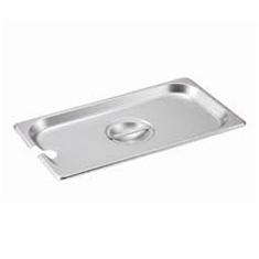 Winco - Steam Table Pan Cover, 1/3 Size Flat Slotted Stainless Steel