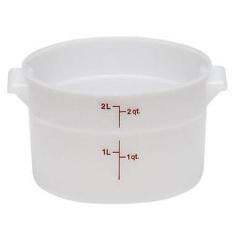 Cambro - Camwear Rounds Food Storage Container, 2 Quart Round Clear PC Plastic