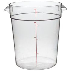 Cambro - Camwear Rounds Food Storage Container, 4 Quart Round Clear PC Plastic