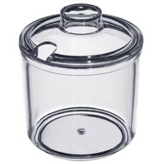 Winco - Condiment Jar with Cover, 7 oz Clear Plastic