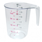 Winco - Measuring Cup with Color Graduations, 1 Cup Polycarbonate Plastic