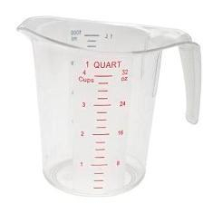 Measuring Cup, Clear Plastic, 1 Quart
