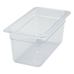 Winco - Food Pan, 1/3 Size Clear PC Plastic, 5.5&quot; Deep