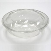 Pactiv - Swirl Bowl and Lid Combo, 64 oz Clear Plastic