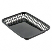 Tablecraft - Basket, Rectangular Platter Style, Black Plastic, 10.75x7.75x1.5