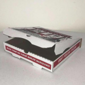 Pizza Box, 10&quot; White with Generic Design, Corrugated