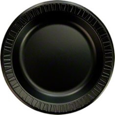 Dart - Plate, 10.25&quot; Black Quiet Classic Laminated Foam