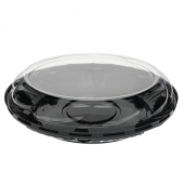 Pactiv - Pie Combo Container, 1.5&quot; Tall Swirl Clear Dome and Black Base, Fits 9&quot; Pie, 100 count