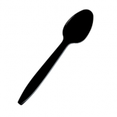 Fineline Settings - Platter Pleasers Serving Spoon, 10.25&quot; Black Plastic, 144 count