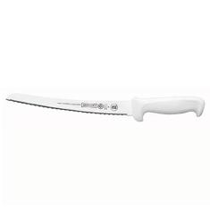Mundial - Bread Knife, 10&quot; Curved Micro-Serrated Edge, White Handle