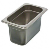 Winco - Steam Table Pan, 1/9 Size 25 Gauge Stainless Steel, 4&quot; Deep, Anti-Jam