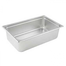 Winco - Steam Table Pan, Full Size 25 Gauge Stainless Steel, 6&quot; Deep, Anti-Jam
