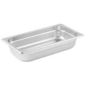 Winco - Steam Table Pan, 1/3 Size 25 Gauge Stainless Steel, 2.5&quot; Deep, Anti-Jam