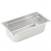 Winco - Steam Table Pan, 1/3 Size 25 Gauge Stainless Steel, 4&quot; Deep, Anti-Jam